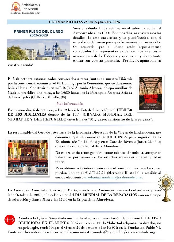 ltimas Noticias del Curso 25/26 - 27 de septiembre 2025